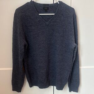 J Crew Men's Dark Blue V-Neck Sweater